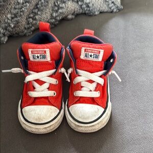 Converse Red and White Chuck Taylor Sneakers